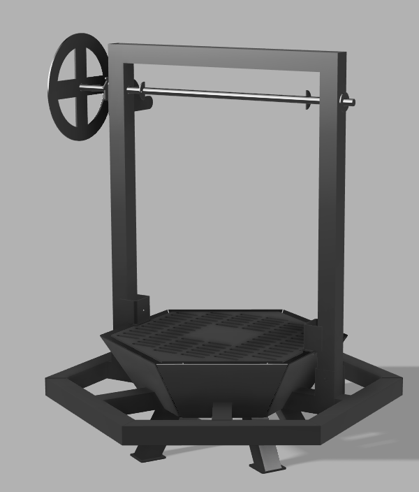 6-Sided Santa Maria Grill with Removable Grill Top — Classroom Steel Fabrication Project (DXF + Build Instructions + Lesson Plan + Rubric)