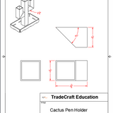 Cactus Pen Holder — Welding & Metal Fabrication Project Plans (1½" & 2" Steel Tubing) | TEKS-Aligned Ag Mechanics Lesson