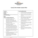 Cactus Pen Holder — Welding & Metal Fabrication Project Plans (1½" & 2" Steel Tubing) | TEKS-Aligned Ag Mechanics Lesson