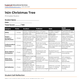 14" Christmas Tree — Cedar Fence Picket Woodworking Project Plans (Single Class Period Build)
