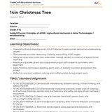 14" Christmas Tree — Cedar Fence Picket Woodworking Project Plans (Single Class Period Build)