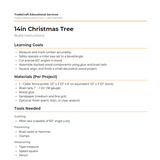14" Christmas Tree — Cedar Fence Picket Woodworking Project Plans (Single Class Period Build)