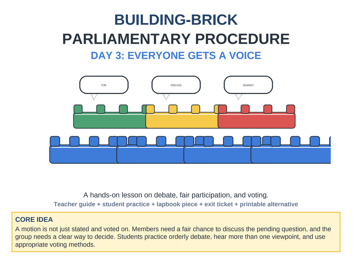 Building-Brick Parliamentary Procedure