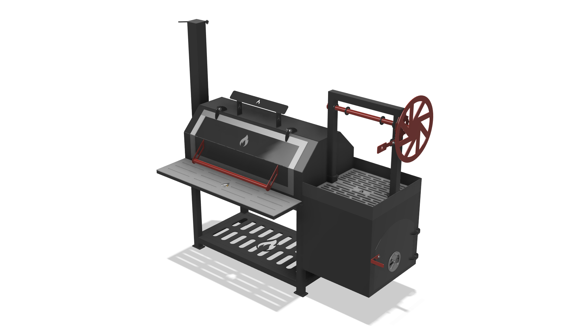 Smoker with Santa Maria Grill DXF & Blueprints