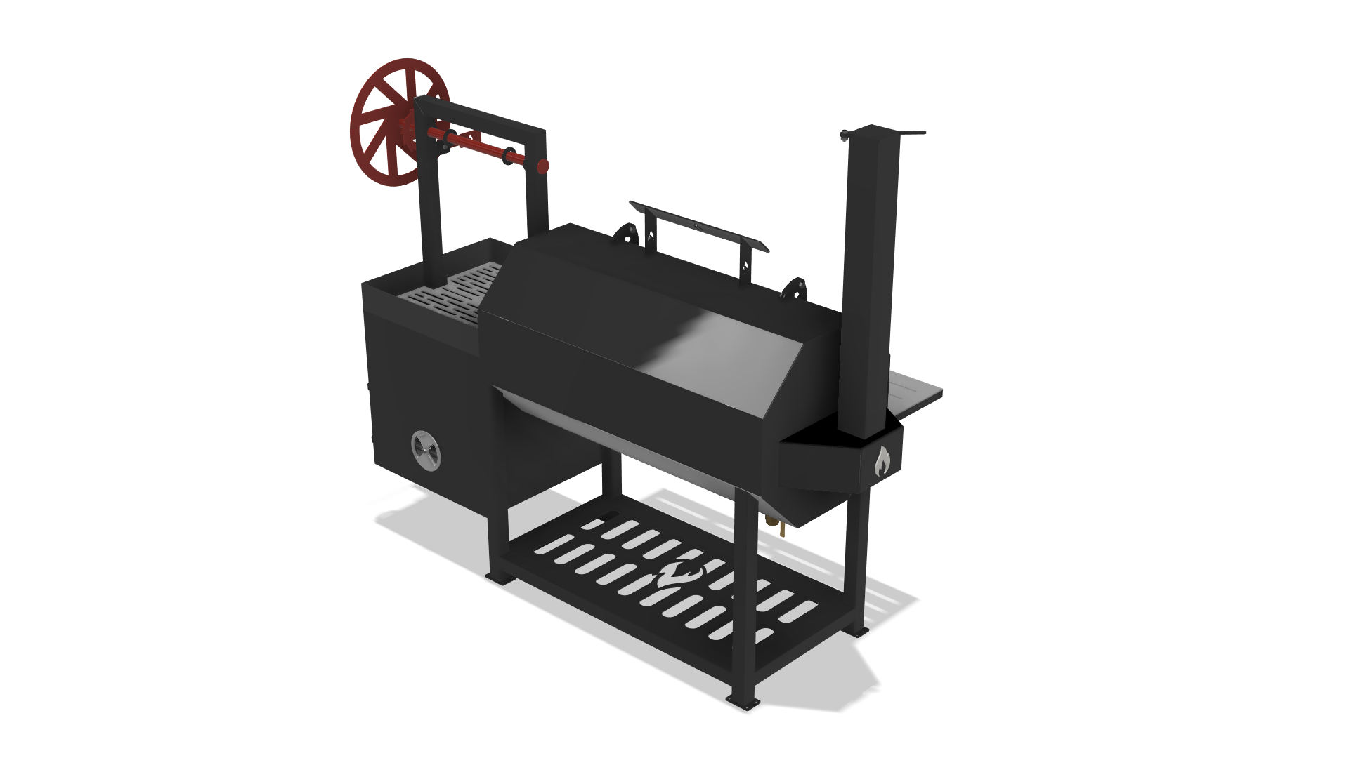 Smoker with Santa Maria Grill DXF & Blueprints