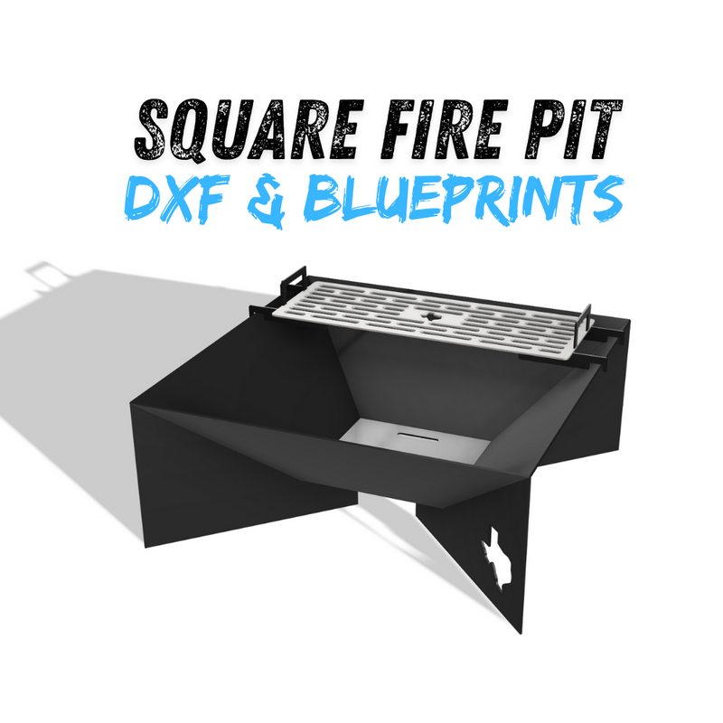 Square Fire Pit DXF & Blueprints