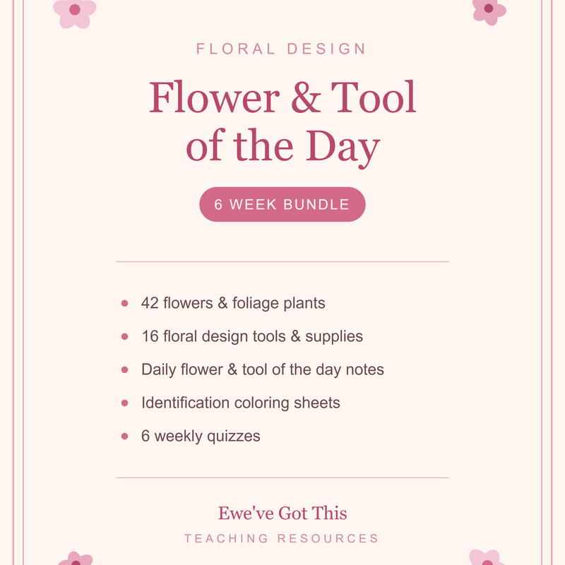 6-week floral design curriculum bundle cover